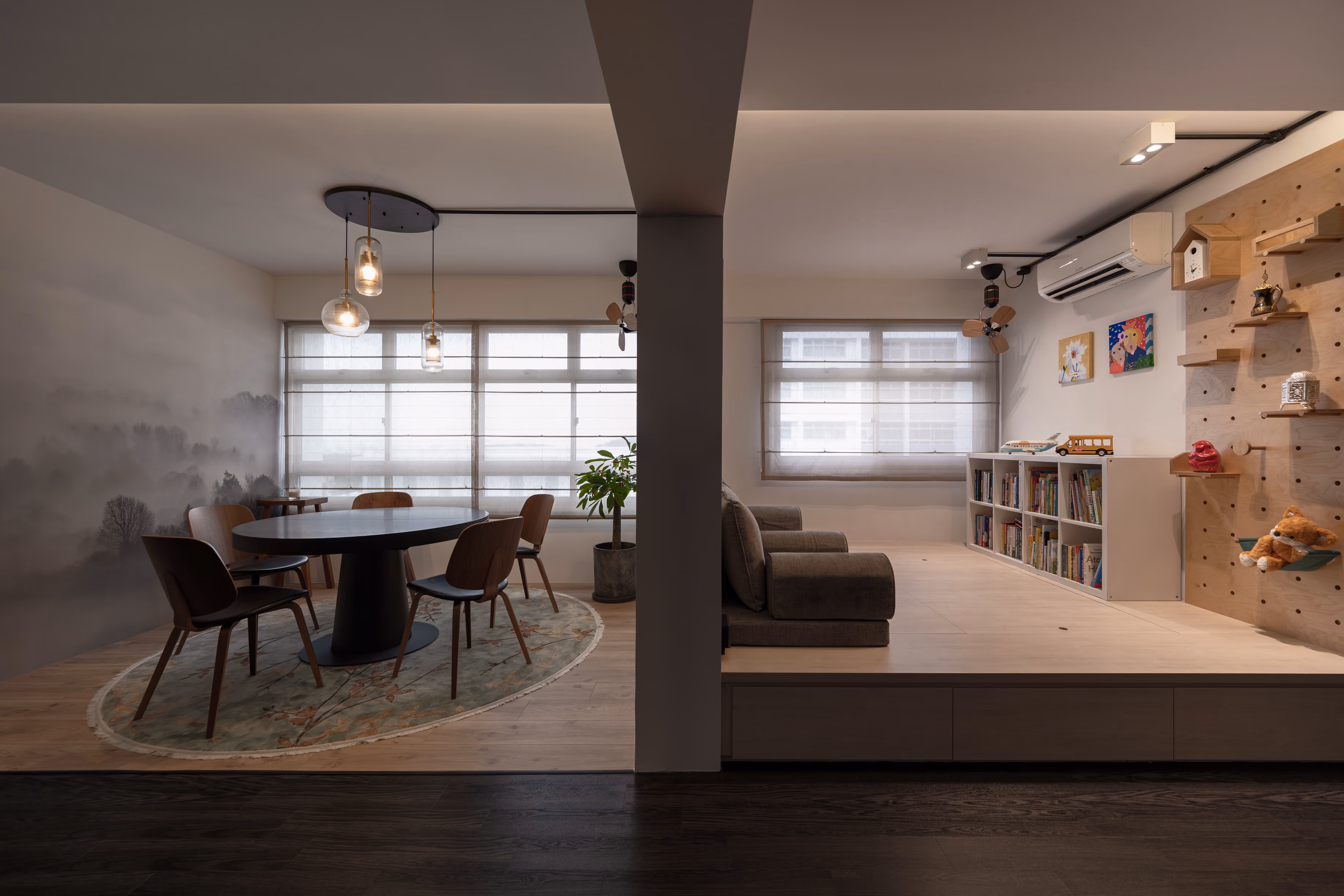 Interior of the Holland Village Studio with a restrained palette and generous light